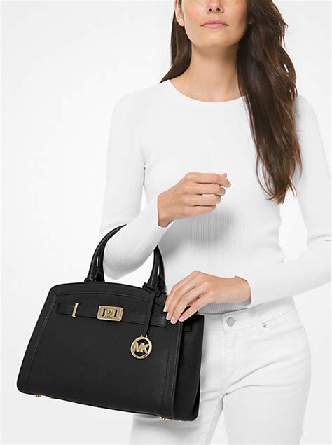 michael michael kors karson pebble leather satchel|Satchels Michael Kors .